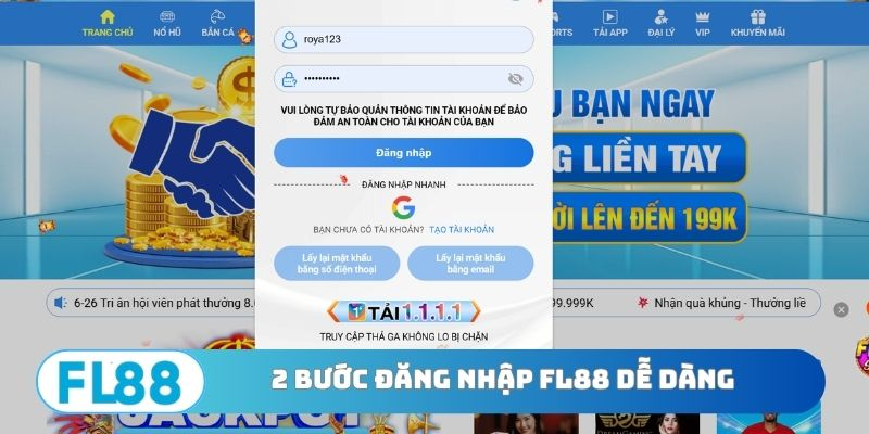2 bước đăng nhập FL88 dễ dàng