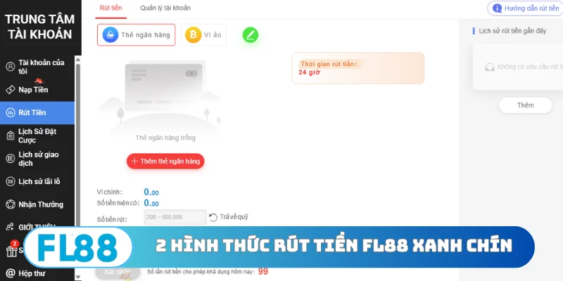 2 hình thức rút tiền FL88 xanh chín