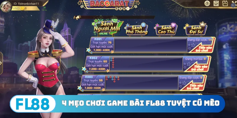 4 mẹo chơi game bài FL88 tuyệt cú mèo