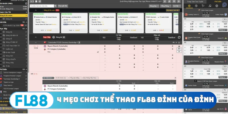 4 mẹo chơi thể thao FL88 đỉnh của đỉnh