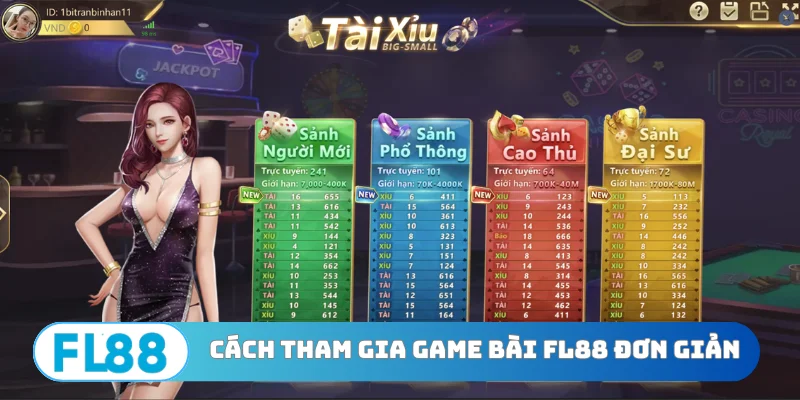 Cách tham gia game bài FL88 đơn giản