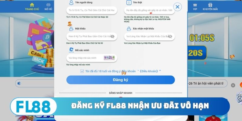 Đăng ký FL88 nhận ưu đãi vô hạn
