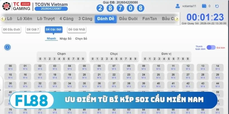 Ưu điểm từ bí kíp soi cầu miền Nam